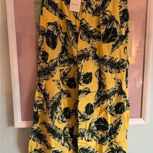 Stradivarius Tropical Yellow and Green Skirt